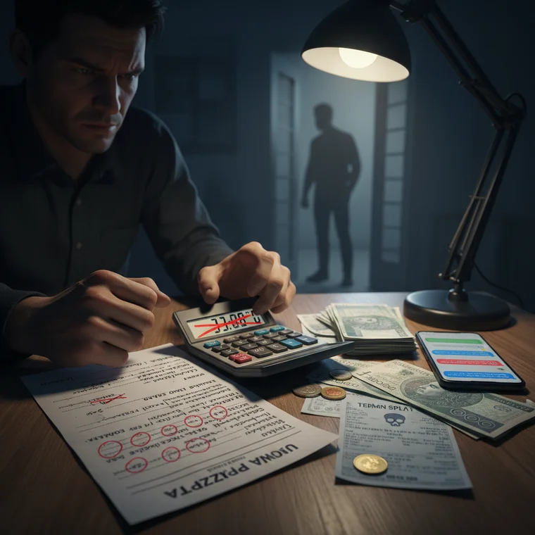 Rozmowa dwóch osób omawiających karę umowną w umowie pożyczki prywatnej, z zaznaczeniem możliwości miarkowania kary w sądzie