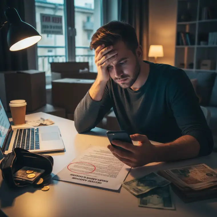 Właściciel mieszkania liczy realne straty po odstąpieniu od umowy najmu przed wprowadzeniem się, analizując utracony czynsz i koszty ogłoszeń