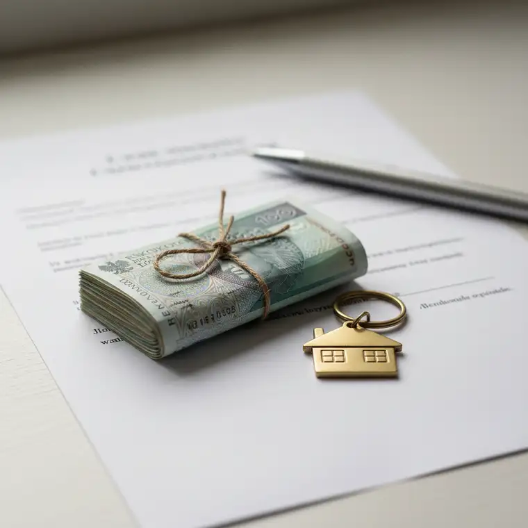 Najemca analizuje umowę odstąpienia od umowy najmu mieszkania przed wprowadzeniem się, rozważając koszty kary umownej i utraty zadatku