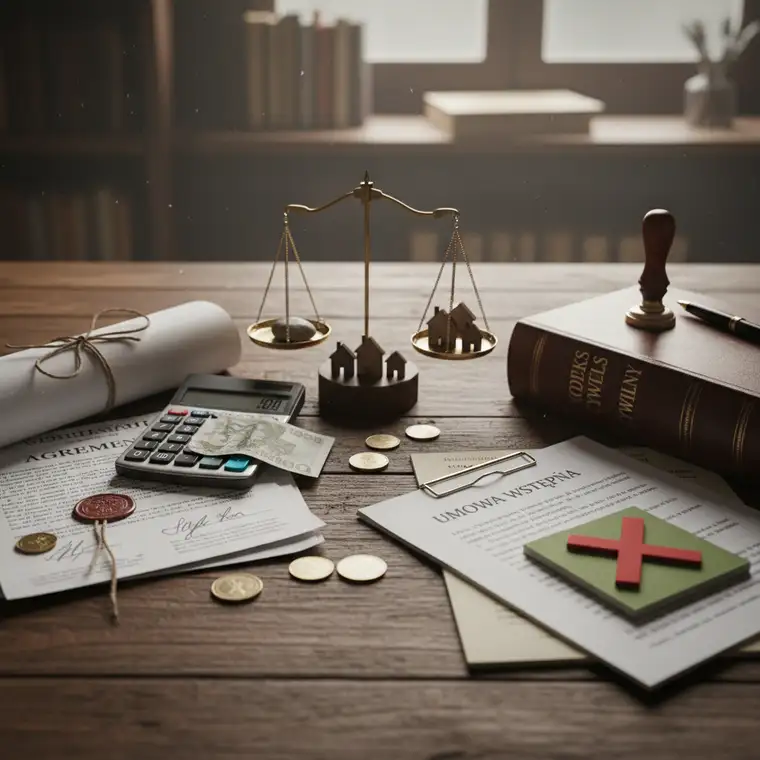 Odstąpienie od umowy przedwstępnej sprzedaży działki i odszkodowania