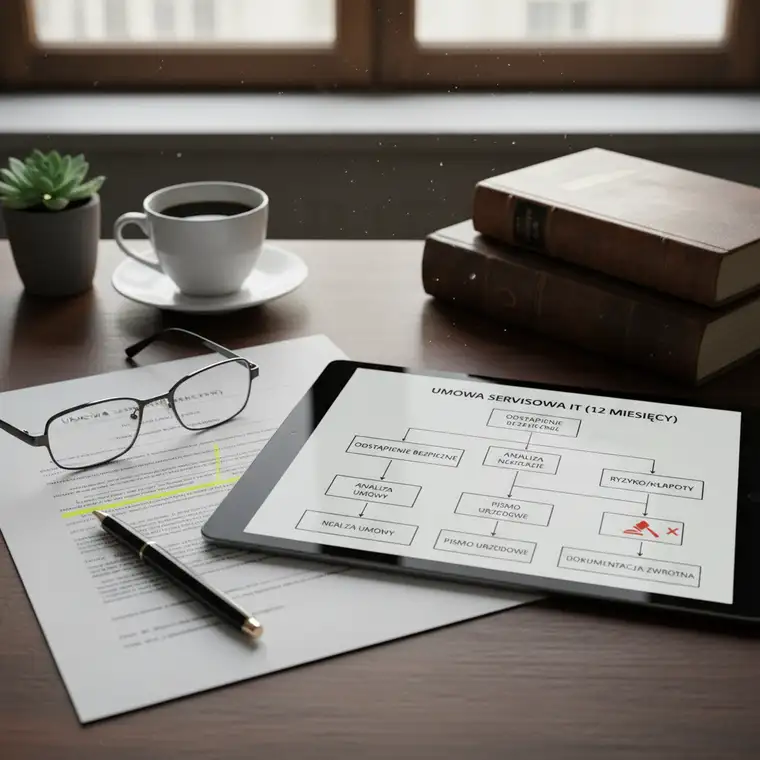 Odstąpienie od umowy serwisowej IT na 12 miesięcy - jak to zrobić bezpiecznie