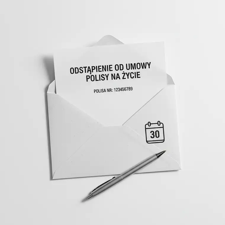 Osoba analizująca warunki polisy na życie zawartej telefonicznie, sprawdzająca termin odstąpienia od umowy na ekranie laptopa